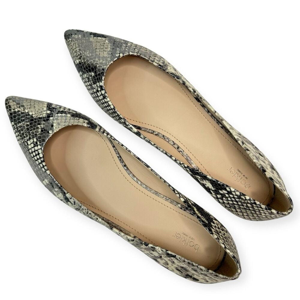 Botkier Black and Gray Snakeskin Loafers